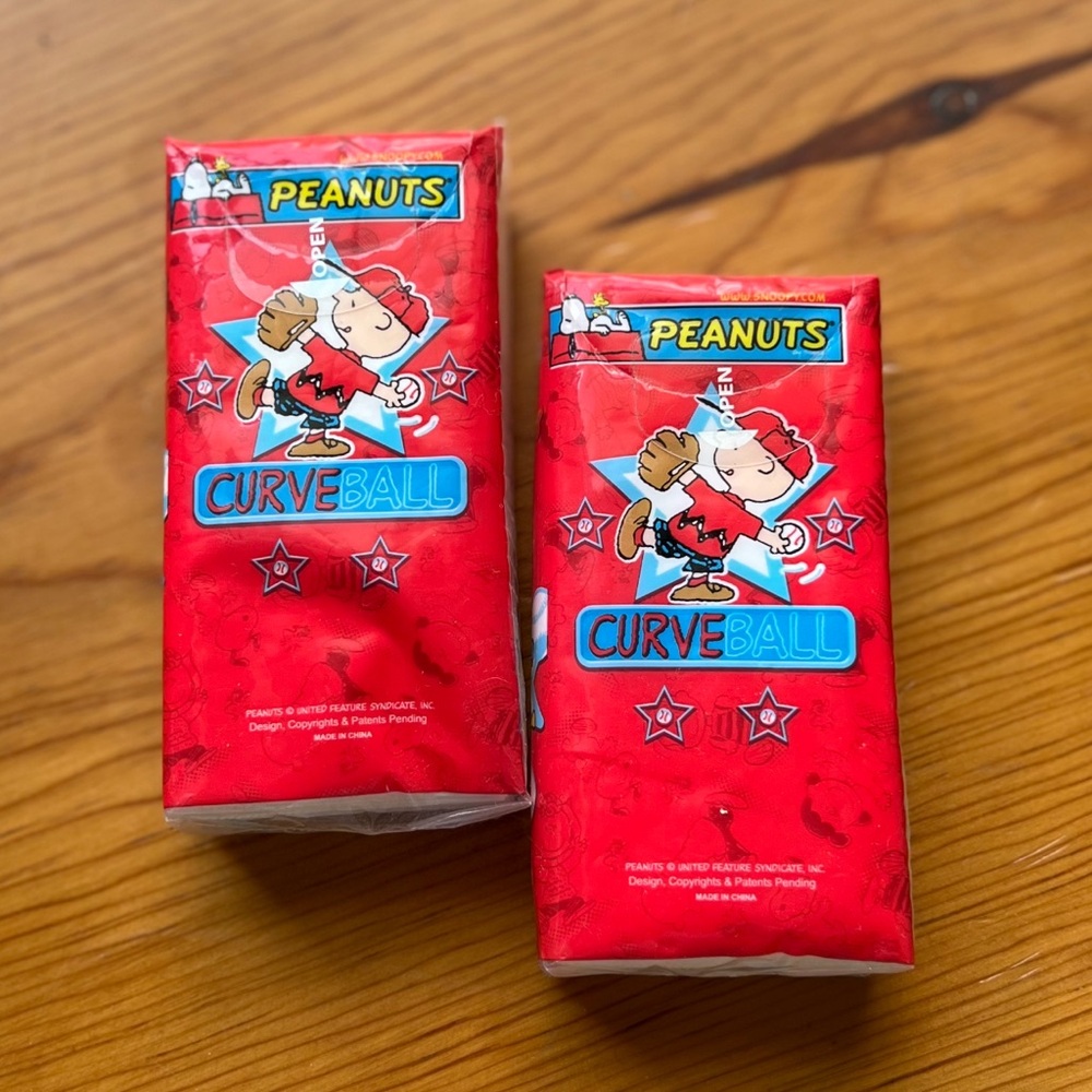 Vintage Collectible Peanuts SNOOPY White Tissues 2 Sealed Packs of 10 Tissues